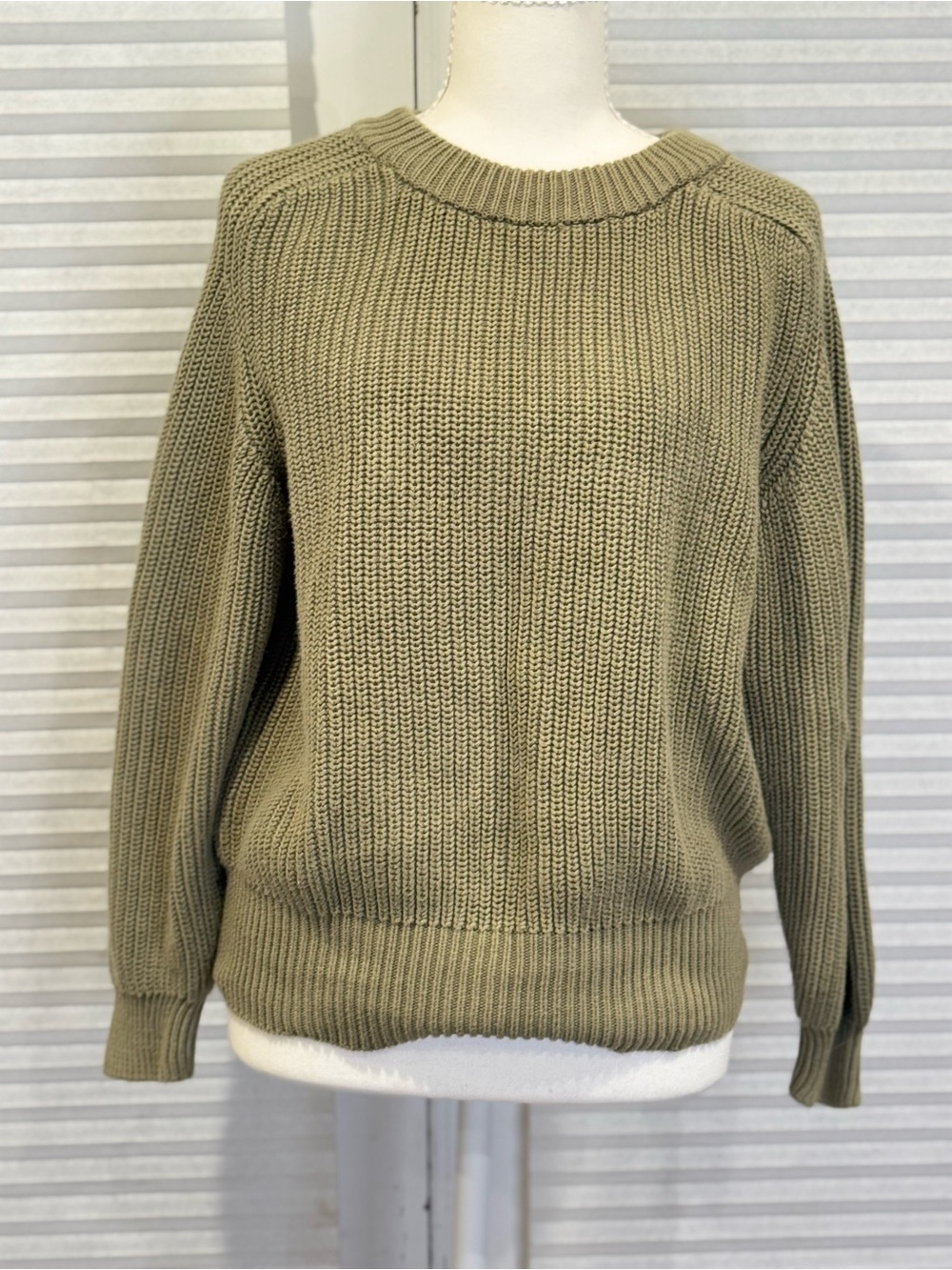Modstrom Sage Green 100% Cotton ROSEMD O-NECK 1108